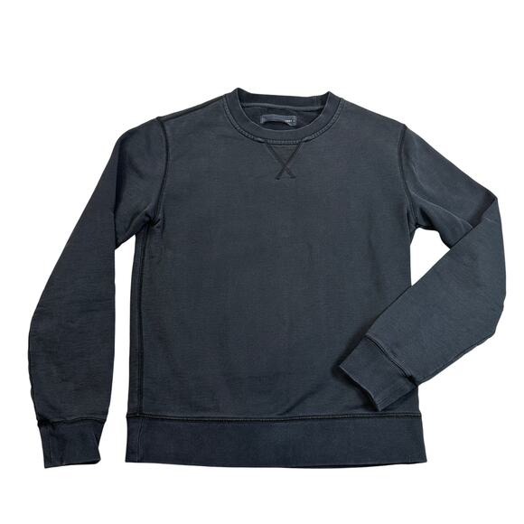 Everlane Uniform Sweatshirt Womens XS Black Terry Crew Neck Pullover Activewear - Picture 2 of 7